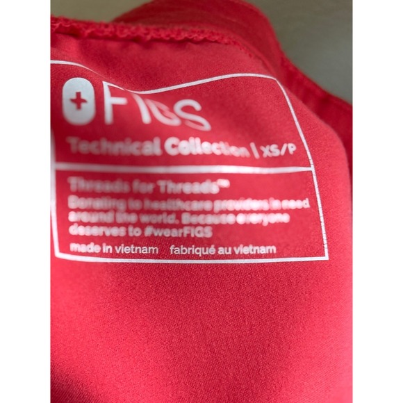 FIGS Scrub Pants Technical Collection Jogger Style Bright Red XS P - Picture 4 of 4
